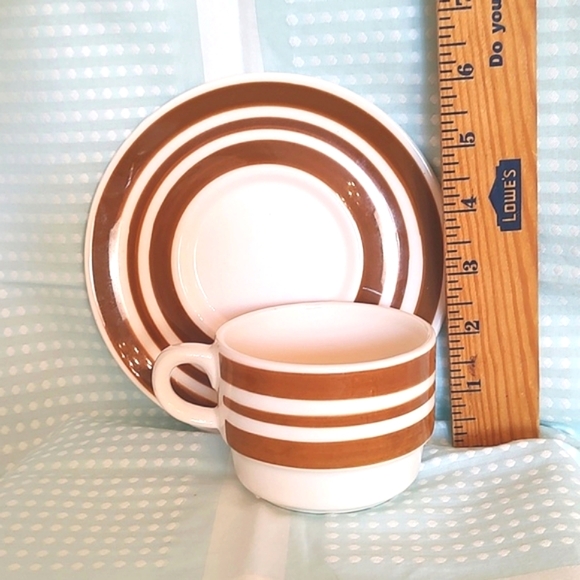 Ironstone 2 Cappuccino/Coffee Cup & Saucer Made in Italy - Picture 8 of 9